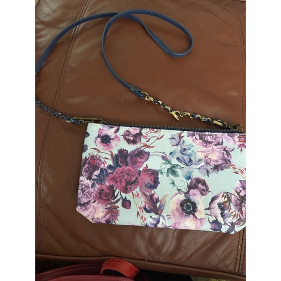 Floral Artisan Printed Clutch Purse Crossbody Elliot Lucca‎ - Picture 2 of 5